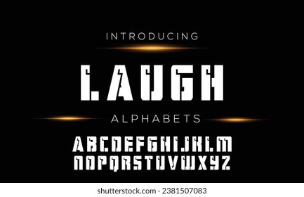 Fuente negrita moderna. Sans Serif Font. Típografía minúscula de estilo urbano en cursiva superior regular para moda, deporte, tecnología, digital, cine, diseño de logotipo, ilustración vectorial