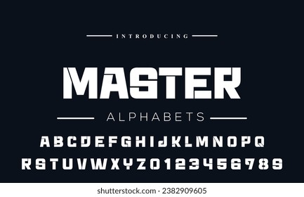 Modern Bold Font. Sans Serif Font. Regular Italic Uppercase Lowercase Typography urban style alphabet fonts for fashion, sport, technology, digital, movie, logo design, vector illustration