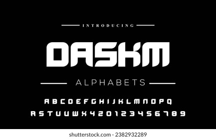 Modern Bold Font. Sans Serif Font. Regular Italic Uppercase Lowercase Typography urban style alphabet fonts for fashion, sport, technology, digital, movie, logo design, vector illustration