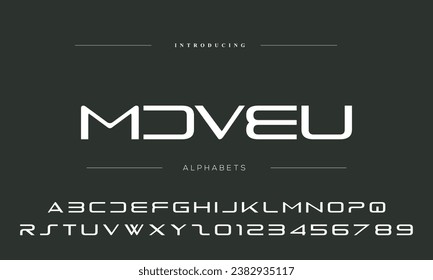 Modern Bold Font. Sans Serif Font. Regular Italic Uppercase Lowercase Typography urban style alphabet fonts for fashion, sport, technology, digital, movie, logo design, vector illustration