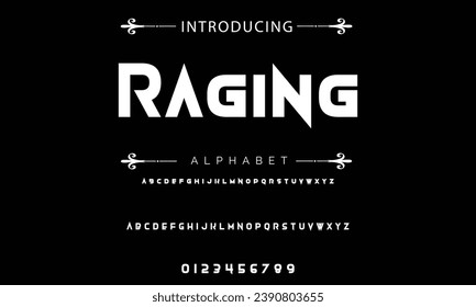 Modern Bold Font. Sans Serif Font. Regular Italic Uppercase Lowercase Typography urban style alphabet fonts for fashion, sport, technology, digital, movie, logo design, vector illustration