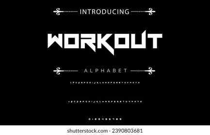 Modern Bold Font. Sans Serif Font. Regular Italic Uppercase Lowercase Typography urban style alphabet fonts for fashion, sport, technology, digital, movie, logo design, vector illustration
