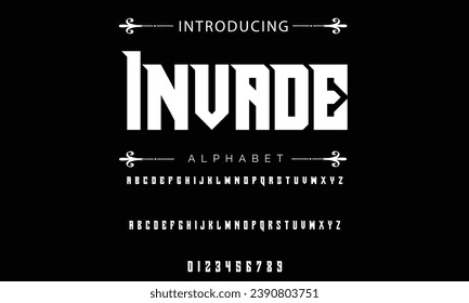 Modern Bold Font. Sans Serif Font. Regular Italic Uppercase Lowercase Typography urban style alphabet fonts for fashion, sport, technology, digital, movie, logo design, vector illustration