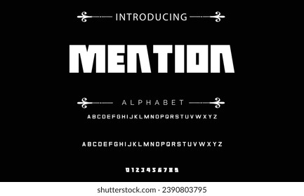 Modern Bold Font. Sans Serif Font. Regular Italic Uppercase Lowercase Typography urban style alphabet fonts for fashion, sport, technology, digital, movie, logo design, vector illustration