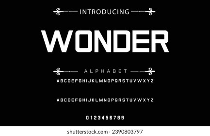 Fuente negrita moderna. Sans Serif Font. Típografía minúscula de estilo urbano en cursiva superior regular para moda, deporte, tecnología, digital, cine, diseño de logotipo, ilustración vectorial