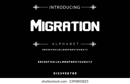 Modern Bold Font. Sans Serif Font. Regular Italic Uppercase Lowercase Typography urban style alphabet fonts for fashion, sport, technology, digital, movie, logo design, vector illustration