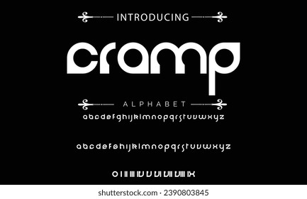 Modern Bold Font. Sans Serif Font. Regular Italic Uppercase Lowercase Typography urban style alphabet fonts for fashion, sport, technology, digital, movie, logo design, vector illustration