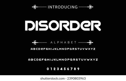 Modern Bold Font. Sans Serif Font. Regular Italic Uppercase Lowercase Typography urban style alphabet fonts for fashion, sport, technology, digital, movie, logo design, vector illustration