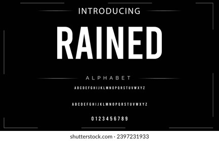 Modern Bold Font. Sans Serif Font. Regular Italic Uppercase Lowercase Typography urban style alphabet fonts for fashion, sport, technology, digital, movie, logo design, vector illustration