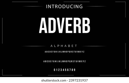 Modern Bold Font. Sans Serif Font. Regular Italic Uppercase Lowercase Typography urban style alphabet fonts for fashion, sport, technology, digital, movie, logo design, vector illustration