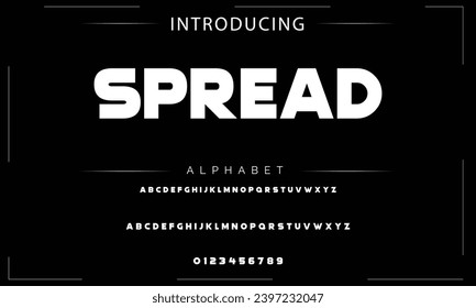 Modern Bold Font. Sans Serif Font. Regular Italic Uppercase Lowercase Typography urban style alphabet fonts for fashion, sport, technology, digital, movie, logo design, vector illustration