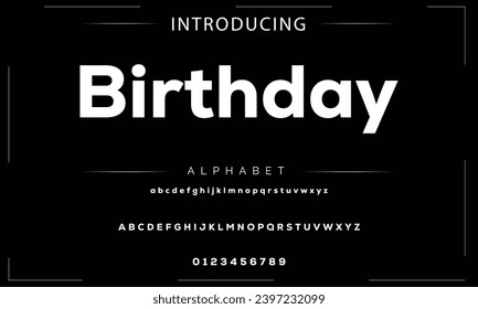 Modern Bold Font. Sans Serif Font. Regular Italic Uppercase Lowercase Typography urban style alphabet fonts for fashion, sport, technology, digital, movie, logo design, vector illustration