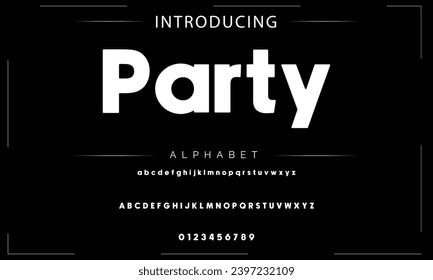 Modern Bold Font. Sans Serif Font. Regular Italic Uppercase Lowercase Typography urban style alphabet fonts for fashion, sport, technology, digital, movie, logo design, vector illustration