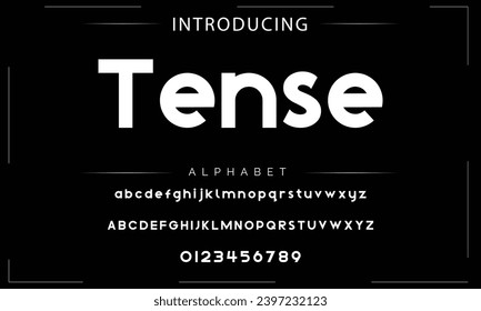 Modern Bold Font. Sans Serif Font. Regular Italic Uppercase Lowercase Typography urban style alphabet fonts for fashion, sport, technology, digital, movie, logo design, vector illustration