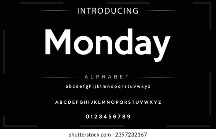 Modern Bold Font. Sans Serif Font. Regular Italic Uppercase Lowercase Typography urban style alphabet fonts for fashion, sport, technology, digital, movie, logo design, vector illustration