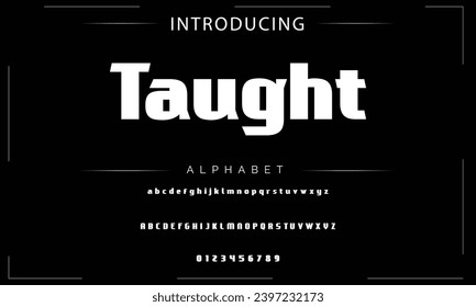 Modern Bold Font. Sans Serif Font. Regular Italic Uppercase Lowercase Typography urban style alphabet fonts for fashion, sport, technology, digital, movie, logo design, vector illustration