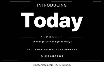 Modern Bold Font. Sans Serif Font. Regular Italic Uppercase Lowercase Typography urban style alphabet fonts for fashion, sport, technology, digital, movie, logo design, vector illustration