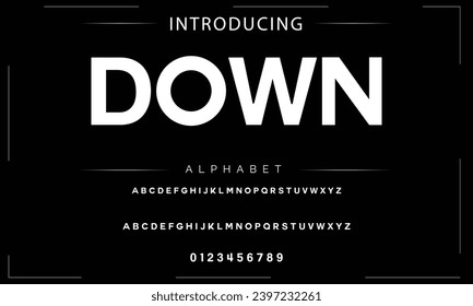 Modern Bold Font. Sans Serif Font. Regular Italic Uppercase Lowercase Typography urban style alphabet fonts for fashion, sport, technology, digital, movie, logo design, vector illustration