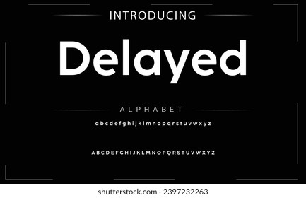 Modern Bold Font. Sans Serif Font. Regular Italic Uppercase Lowercase Typography urban style alphabet fonts for fashion, sport, technology, digital, movie, logo design, vector illustration