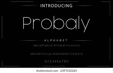 Modern Bold Font. Sans Serif Font. Regular Italic Uppercase Lowercase Typography urban style alphabet fonts for fashion, sport, technology, digital, movie, logo design, vector illustration
