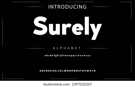 Modern Bold Font. Sans Serif Font. Regular Italic Uppercase Lowercase Typography urban style alphabet fonts for fashion, sport, technology, digital, movie, logo design, vector illustration