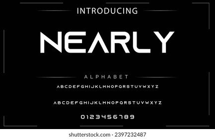 Modern Bold Font. Sans Serif Font. Regular Italic Uppercase Lowercase Typography urban style alphabet fonts for fashion, sport, technology, digital, movie, logo design, vector illustration
