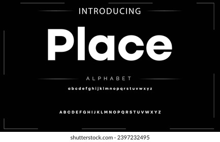 Fuente negrita moderna. Sans Serif Font. Típografía minúscula de estilo urbano en cursiva superior regular para moda, deporte, tecnología, digital, cine, diseño de logotipo, ilustración vectorial