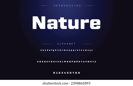 Modern Bold Font. Sans Serif Font. Regular Italic Uppercase Lowercase Typography urban style alphabet fonts for fashion, sport, technology, digital, movie, logo design, vector illustration