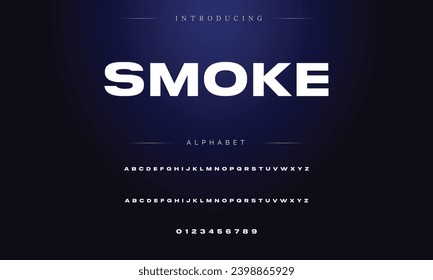 Modern Bold Font. Sans Serif Font. Regular Italic Uppercase Lowercase Typography urban style alphabet fonts for fashion, sport, technology, digital, movie, logo design, vector illustration