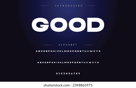 Modern Bold Font. Sans Serif Font. Regular Italic Uppercase Lowercase Typography urban style alphabet fonts for fashion, sport, technology, digital, movie, logo design, vector illustration