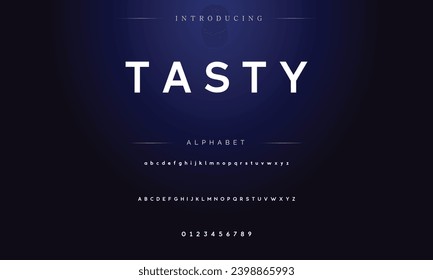 Modern Bold Font. Sans Serif Font. Regular Italic Uppercase Lowercase Typography urban style alphabet fonts for fashion, sport, technology, digital, movie, logo design, vector illustration