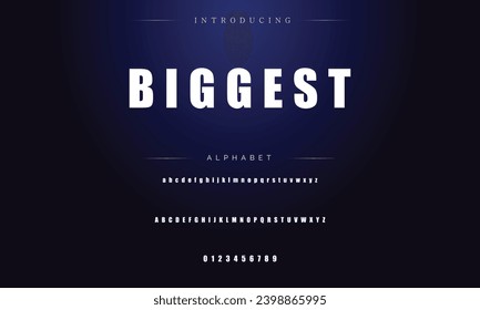 Modern Bold Font. Sans Serif Font. Regular Italic Uppercase Lowercase Typography urban style alphabet fonts for fashion, sport, technology, digital, movie, logo design, vector illustration