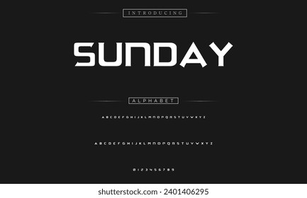 Modern Bold Font. Sans Serif Font. Regular Italic Uppercase Lowercase Typography urban style alphabet fonts for fashion, sport, technology, digital, movie, logo design, vector illustration