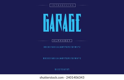 Fuente negrita moderna. Sans Serif Font. Típografía minúscula de estilo urbano en cursiva superior regular para moda, deporte, tecnología, digital, cine, diseño de logotipo, ilustración vectorial