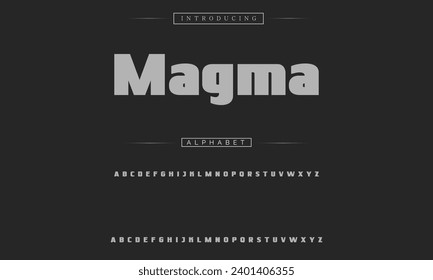 Fuente negrita moderna. Sans Serif Font. Típografía minúscula de estilo urbano en cursiva superior regular para moda, deporte, tecnología, digital, cine, diseño de logotipo, ilustración vectorial