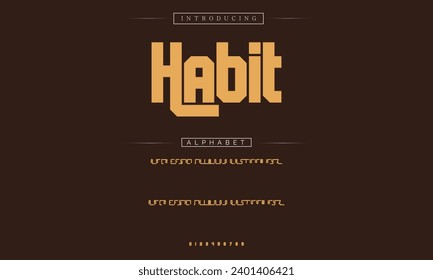 Modern Bold Font. Sans Serif Font. Regular Italic Uppercase Lowercase Typography urban style alphabet fonts for fashion, sport, technology, digital, movie, logo design, vector illustration