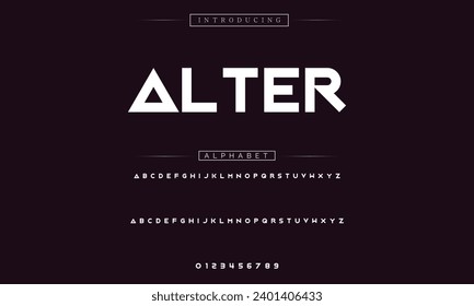 Modern Bold Font. Sans Serif Font. Regular Italic Uppercase Lowercase Typography urban style alphabet fonts for fashion, sport, technology, digital, movie, logo design, vector illustration