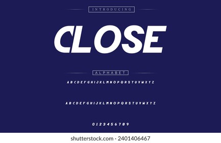 Modern Bold Font. Sans Serif Font. Regular Italic Uppercase Lowercase Typography urban style alphabet fonts for fashion, sport, technology, digital, movie, logo design, vector illustration