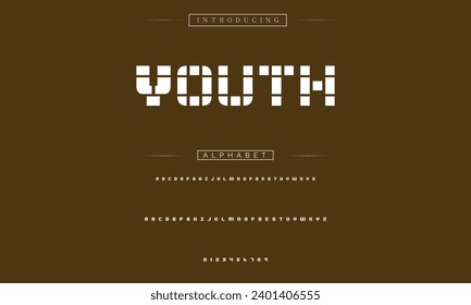 Modern Bold Font. Sans Serif Font. Regular Italic Uppercase Lowercase Typography urban style alphabet fonts for fashion, sport, technology, digital, movie, logo design, vector illustration