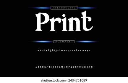 Modern Bold Font. Sans Serif Font. Regular Italic Uppercase Lowercase Typography urban style alphabet fonts for fashion, sport, technology, digital, movie, logo design, vector illustration
