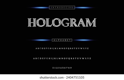 Modern Bold Font. Sans Serif Font. Regular Italic Uppercase Lowercase Typography urban style alphabet fonts for fashion, sport, technology, digital, movie, logo design, vector illustration