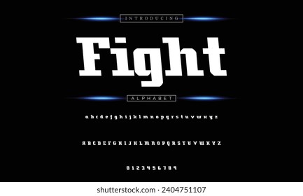 Modern Bold Font. Sans Serif Font. Regular Italic Uppercase Lowercase Typography urban style alphabet fonts for fashion, sport, technology, digital, movie, logo design, vector illustration