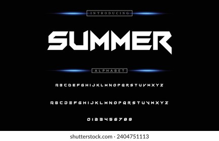 Modern Bold Font. Sans Serif Font. Regular Italic Uppercase Lowercase Typography urban style alphabet fonts for fashion, sport, technology, digital, movie, logo design, vector illustration