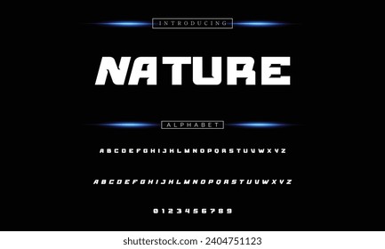 Modern Bold Font. Sans Serif Font. Regular Italic Uppercase Lowercase Typography urban style alphabet fonts for fashion, sport, technology, digital, movie, logo design, vector illustration