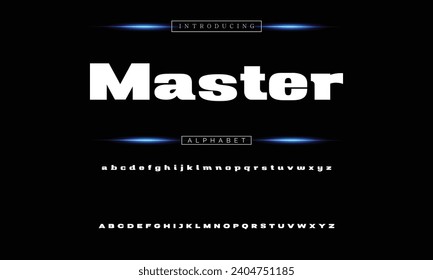 Modern Bold Font. Sans Serif Font. Regular Italic Uppercase Lowercase Typography urban style alphabet fonts for fashion, sport, technology, digital, movie, logo design, vector illustration