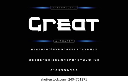Modern Bold Font. Sans Serif Font. Regular Italic Uppercase Lowercase Typography urban style alphabet fonts for fashion, sport, technology, digital, movie, logo design, vector illustration