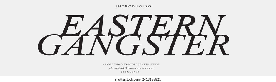 Modern Bold Font. Sans Serif Font. Regular Italic Uppercase Lowercase Typography urban style alphabet fonts for fashion, sport, technology, digital, movie, logo design, vector illustration.stock image