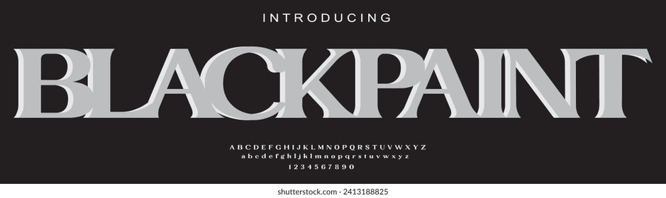 Modern Bold Font. Sans Serif Font. Regular Italic Uppercase Lowercase Typography urban style alphabet fonts for fashion, sport, technology, digital, movie, logo design, vector illustration.stock image