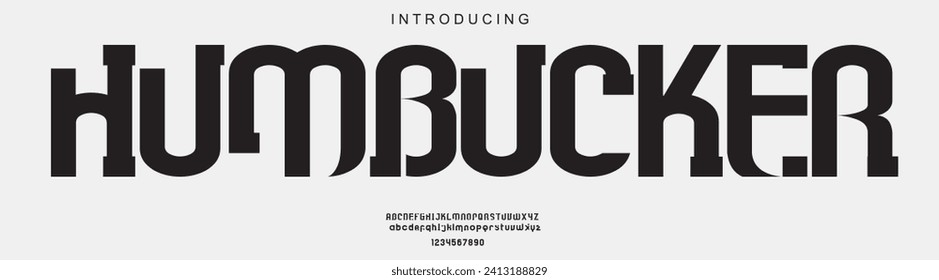 Modern Bold Font. Sans Serif Font. Regular Italic Uppercase Lowercase Typography urban style alphabet fonts for fashion, sport, technology, digital, movie, logo design, vector illustration.stock image