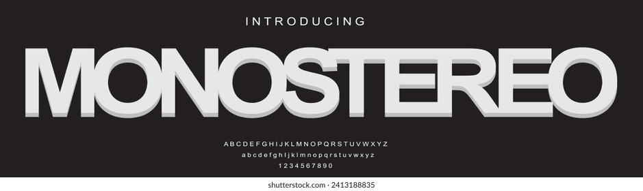 Modern Bold Font. Sans Serif Font. Regular Italic Uppercase Lowercase Typography urban style alphabet fonts for fashion, sport, technology, digital, movie, logo design, vector illustration.stock image